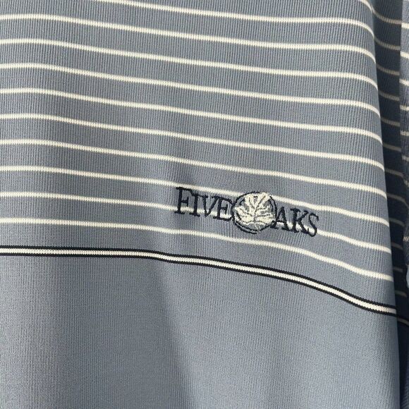 Cutter & Buck Golf Polo Quarter Zip Blue Short Sleeve Five Oaks Mens Size Large - Picture 8 of 9
